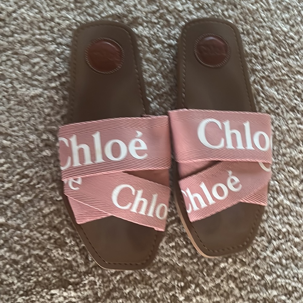 Chloe Logo Slide Sandal Size 8 - Picture 6 of 7